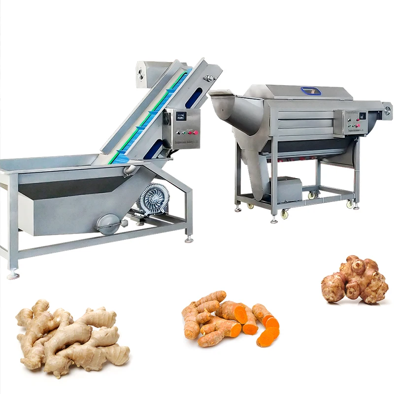 LONKIA Automatic Sweet Potato Washing and Peeling Machine Auto Sweet Potatoes Brush Washer Peeler Cleaning Machines