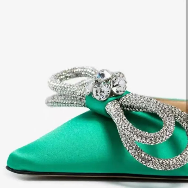 Women Mid Heeled Sandals Black Square Buckle Pointed Thin Heeled Baotou Banquet High Heeled Shoes Womens Shoes Buy Cheaply On