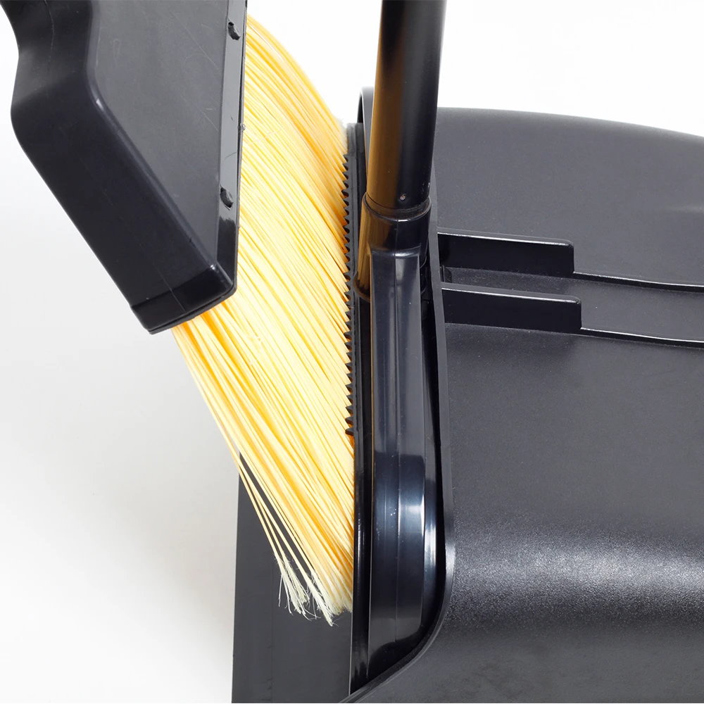 Commercial Plastic Lobby Dustpan With Coated Steel Handle Black Buy