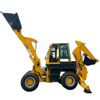 4x4 Compact Tractor Backhoe Loader WZ30-25  with Front End Loader Bucket Equipped with Diesel Engine Good Price for Sale