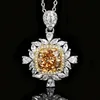 Bird's Nest cut champagne pendant with chain
