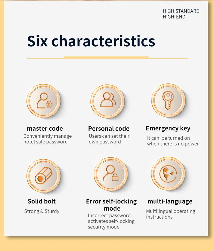 CEQSAFE Best Seller Electronic Digital Safe Box Hotel Room Safety Box for Hotel factory