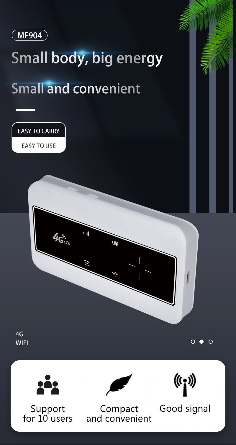Unlocked Factory Custom Mf904 3G 4G Fdd Lte 150Mbps Mobile Wifi Hotspot Pocket Router Wifi 4G Lte Sim Card With Antenna