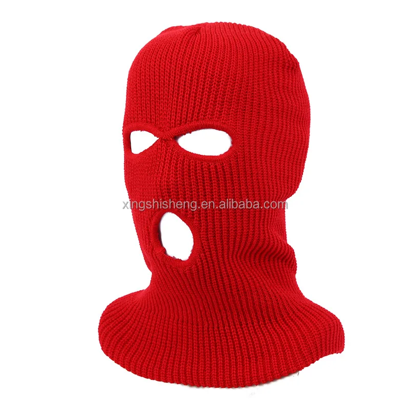 2022 Autumn And Winter Ski Mask Knitted Hat Men And Women Solid Color 3