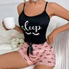 Black + Pink Eyelash Shorts