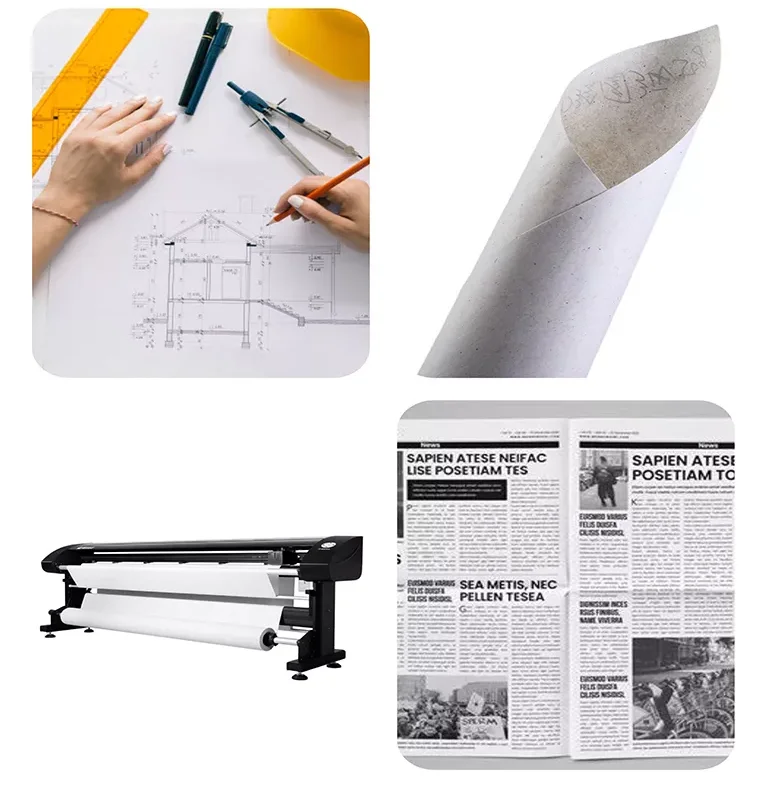 Customized Newsprint And Printing Paper 45 55gsm Food Grade Newspaper