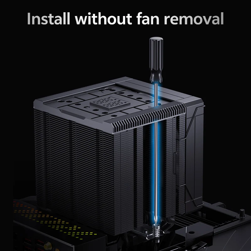 SNOWMAN MT880-V4D White ARGB CPU Cooler - Dual Tower 8 Heat Pipes