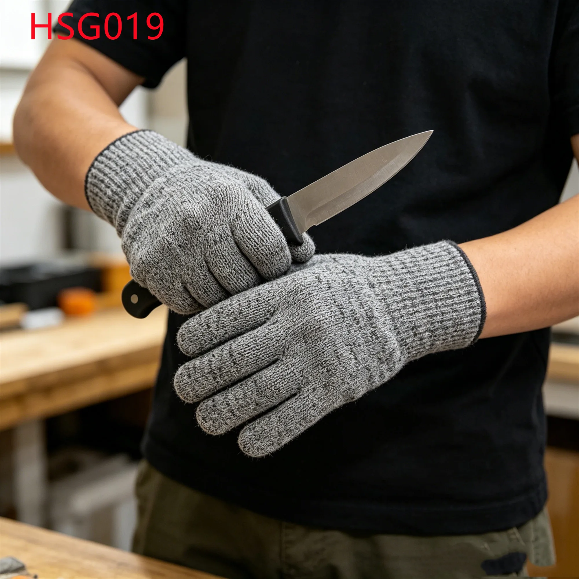 LXG,Carpentry Work High Dexterity Control Gray Working Gloves Cut Resistant HPPE Non-Slip Palm Design Safety Gloves HSG019