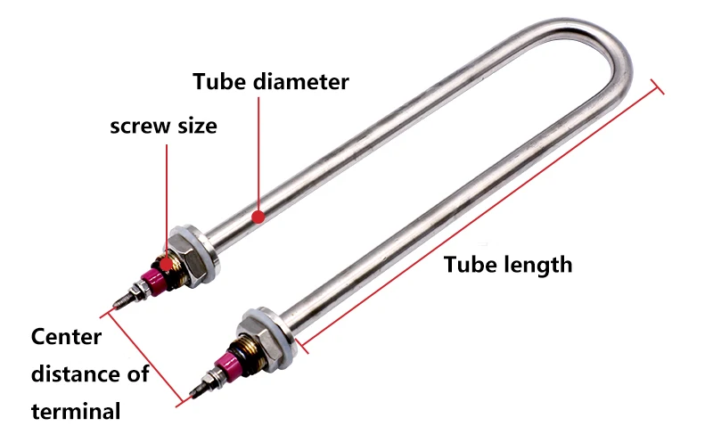 2kw 3kw 4kw U Shape Water Heater Immersion Heater Electric Tubular 