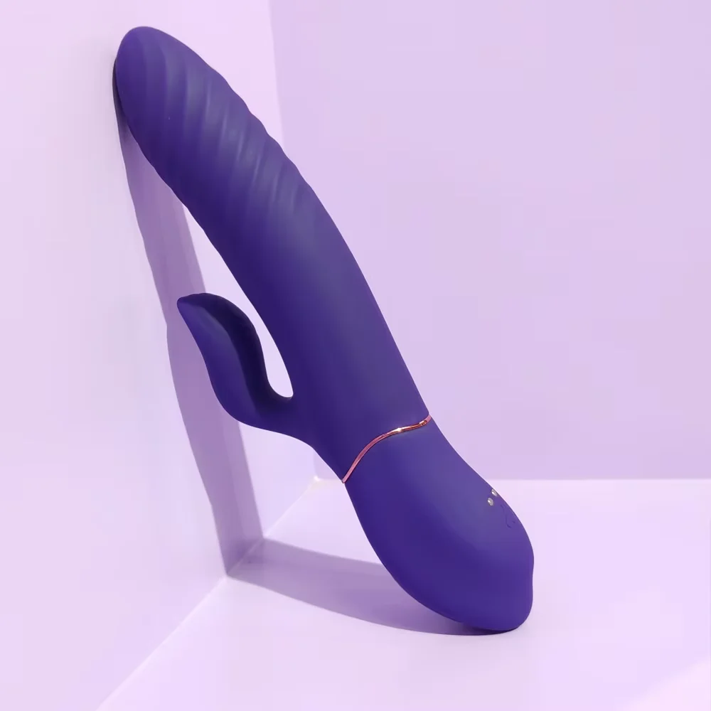 Female G-Spot Rabbit Vibrator Massager with Tongue-Licking Clitoral Sucking & Rubbing Features