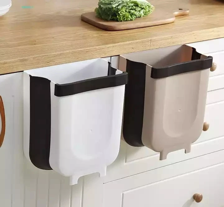 Collapsible Trash Bin Small Compact Garbage Can Attached To
