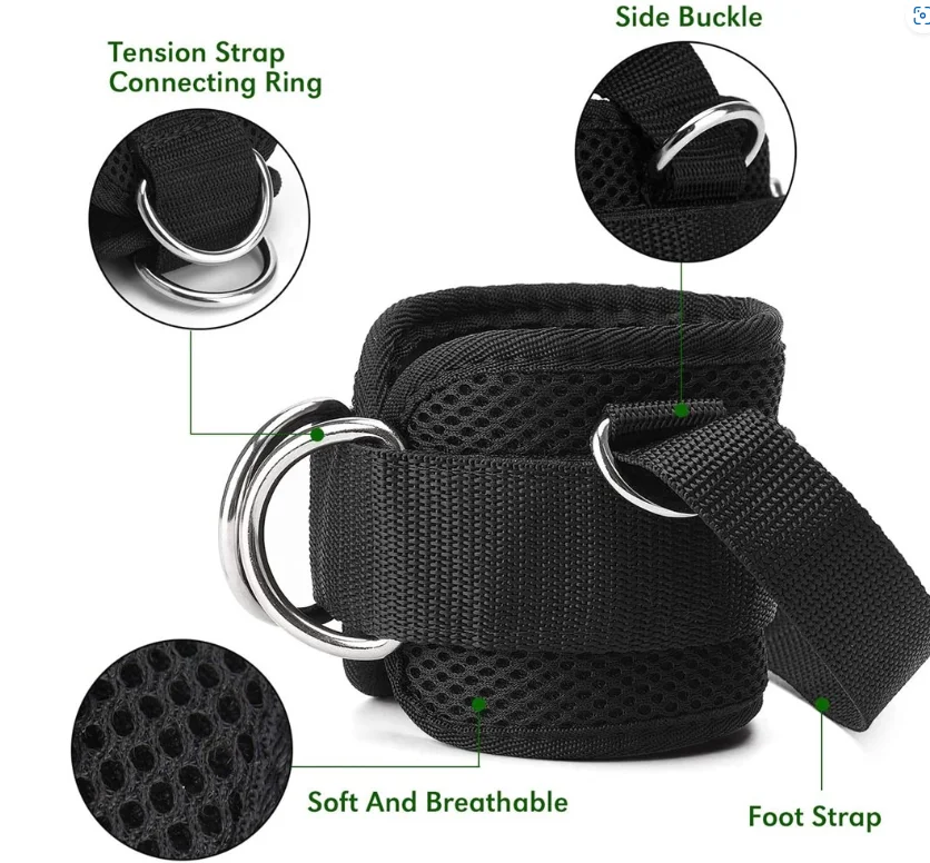 Anemeeoke Lot de 2 poignets pour machine à câble, rembourrage en néoprène réglable, taille unique, sangles de poignet de fitness pour homme et femme, noir Anemeeoke Lot de 2 poignets pour machine à câble, rembourrage en néoprène réglable, taille unique, sangles de poignet de fitness pour homme et femme, noir