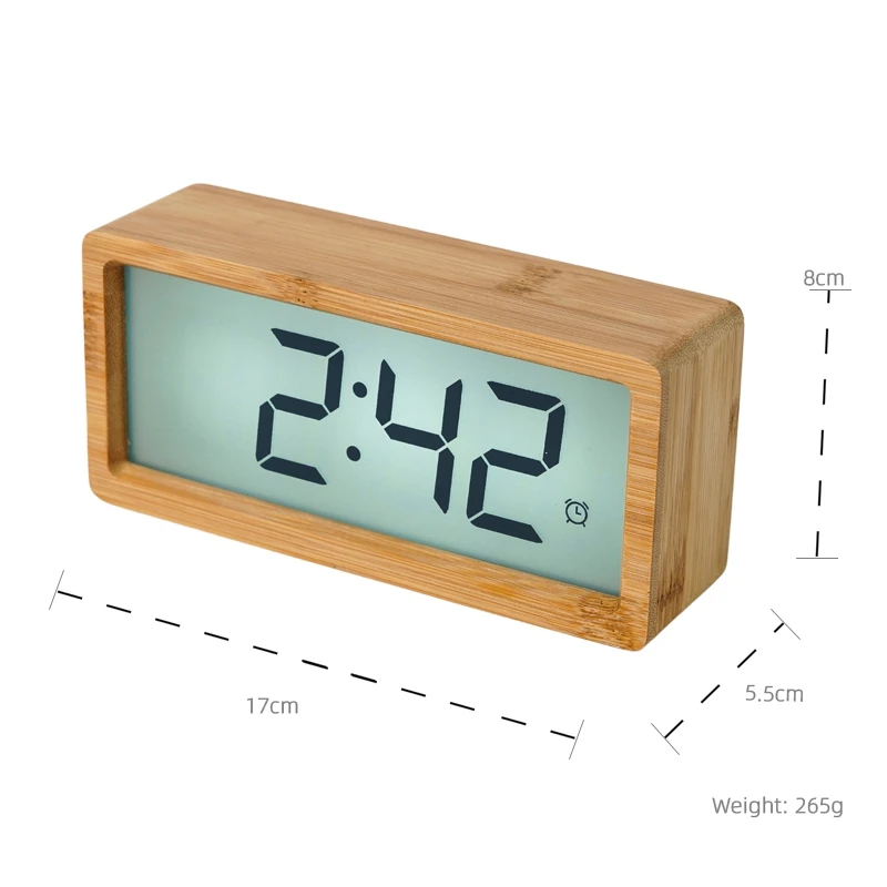Solid Wood Hot Selling Explosive Products Electronic Clock Wood Alarm Clock Fashion Electronic Smart Clock