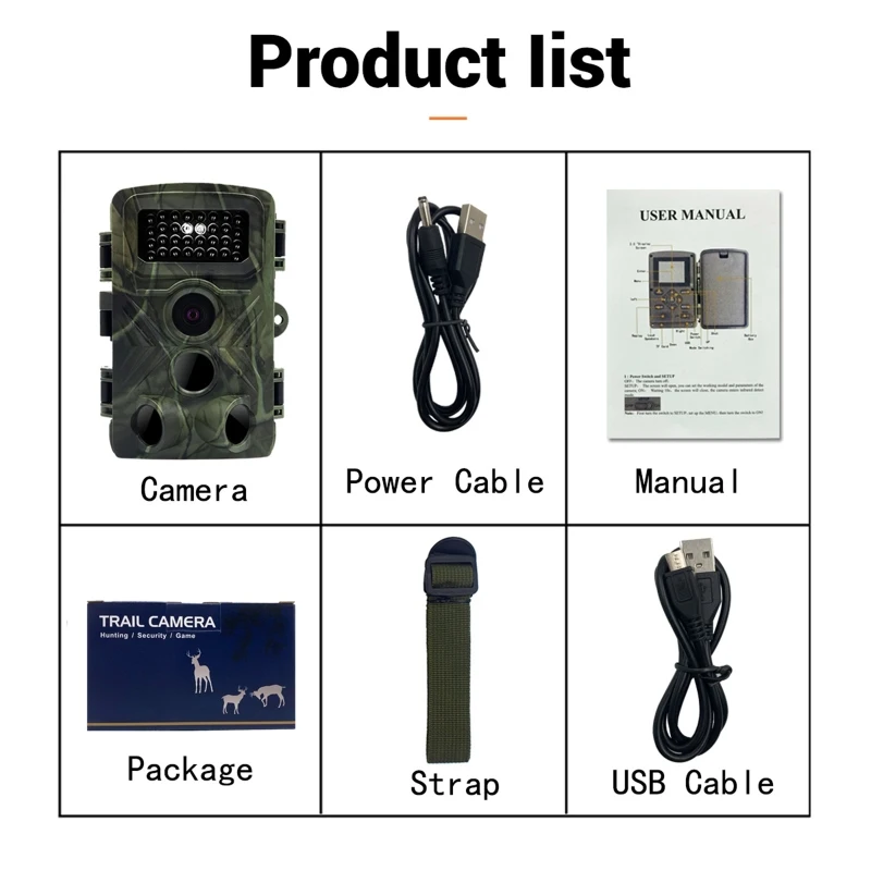 Professional 2 Inch LCD Screen Infrared Night Vision Wildlife Hunting Trail Camera Video Recording Waterproof Camera