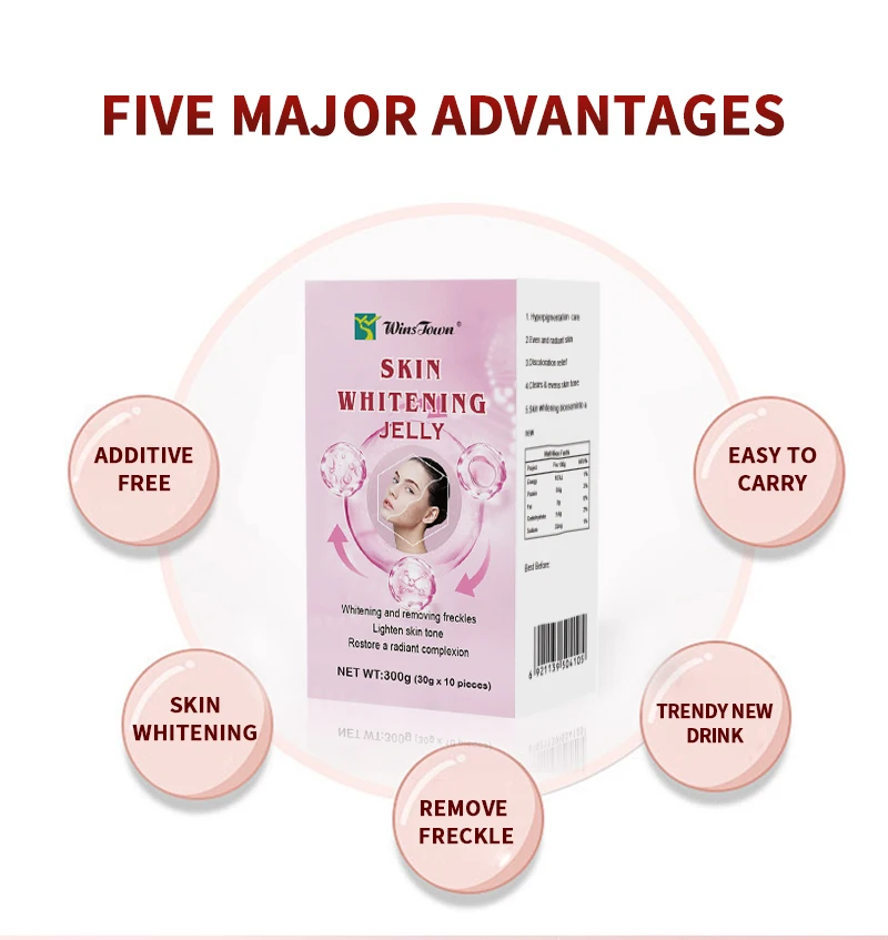 Ready Stock Collagen Powder Skin Whitening Jelly Supplement Glutathione  Jelly in Box Packaging Wholesale Skin Whitening Products