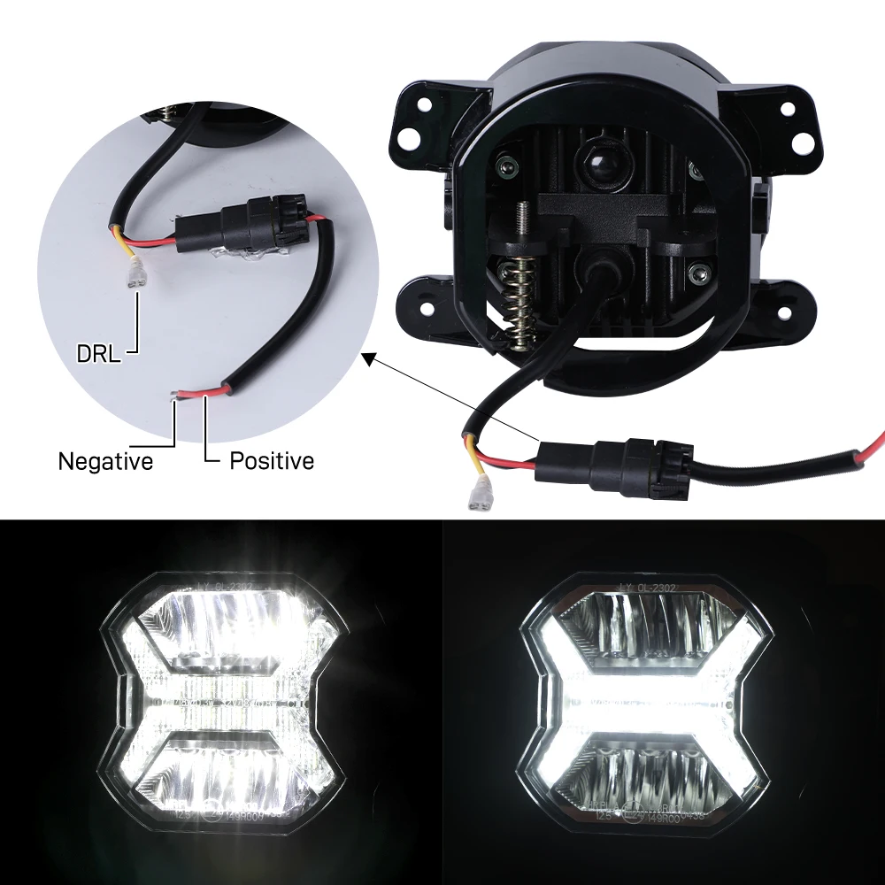 Loyo Newest Led Fog Light 4Inch Mini Fog Light Project Off Road for Jeep Jk 4Inch Fog Driving Light