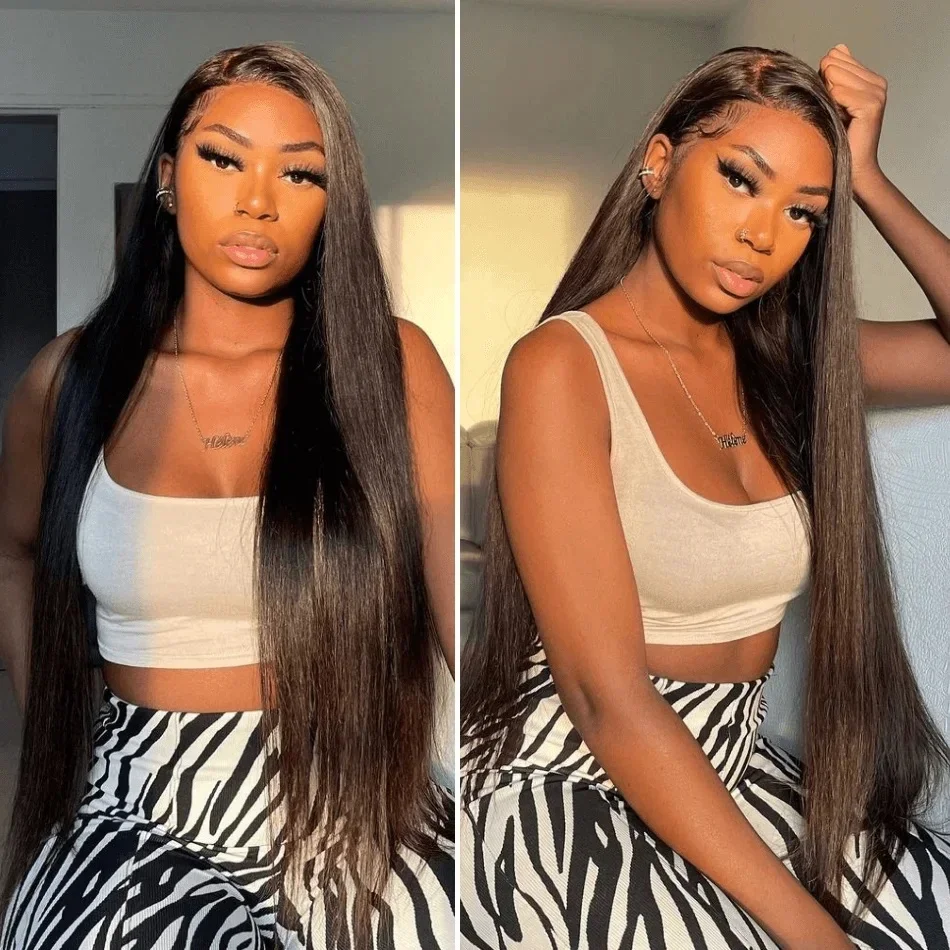 Extensions di capelli umani lisci neri naturali brasiliani spessi 14-30 pollici per donne_voghion.com