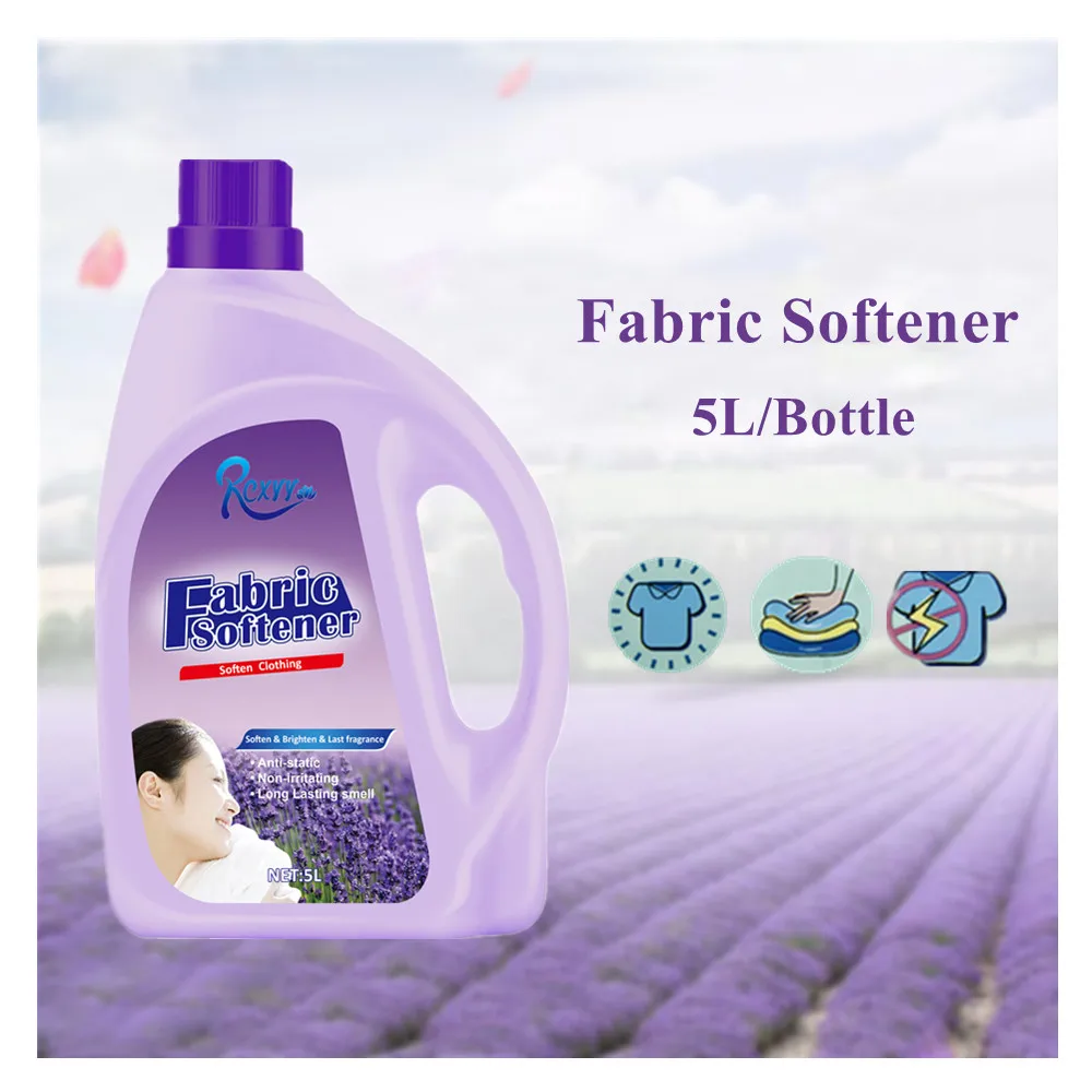 OEM Fabric Softener Conditioner Washing Clothes Liquid 5L Fabric Softener Laundry Detergent High Quality Lavender Fragrance