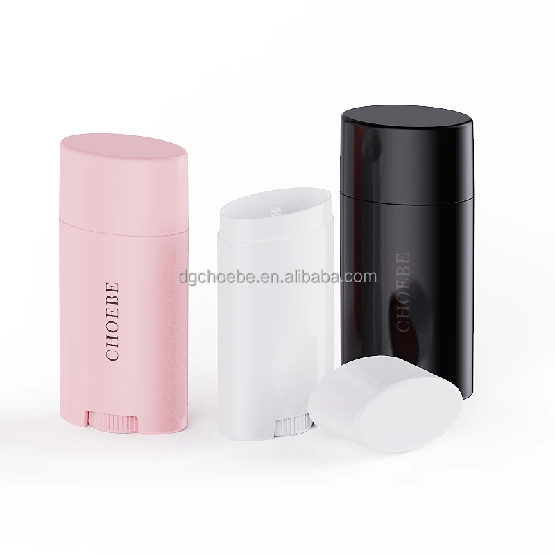 Custom Oval 30ml 50ml 75ml 75g Plastic Empty Twist up Deodorant Gel Packaging Bottom Fill Deodorant Container Tube