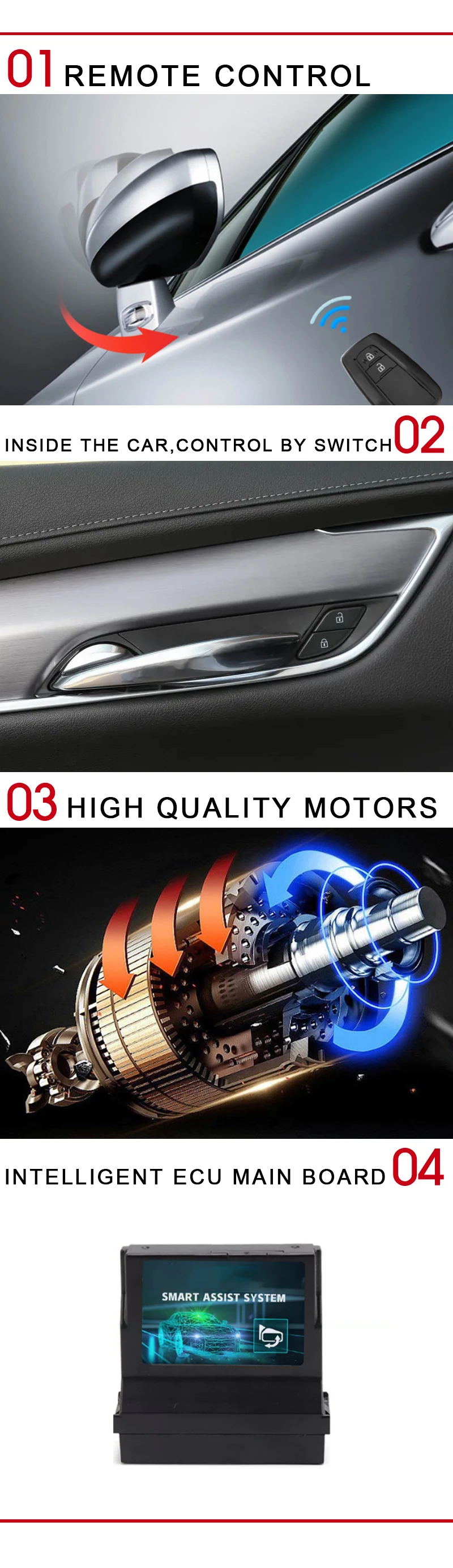 For Cadillac Xt5 20182023 Car Side Mirror Folding Kit Rearview Mirror