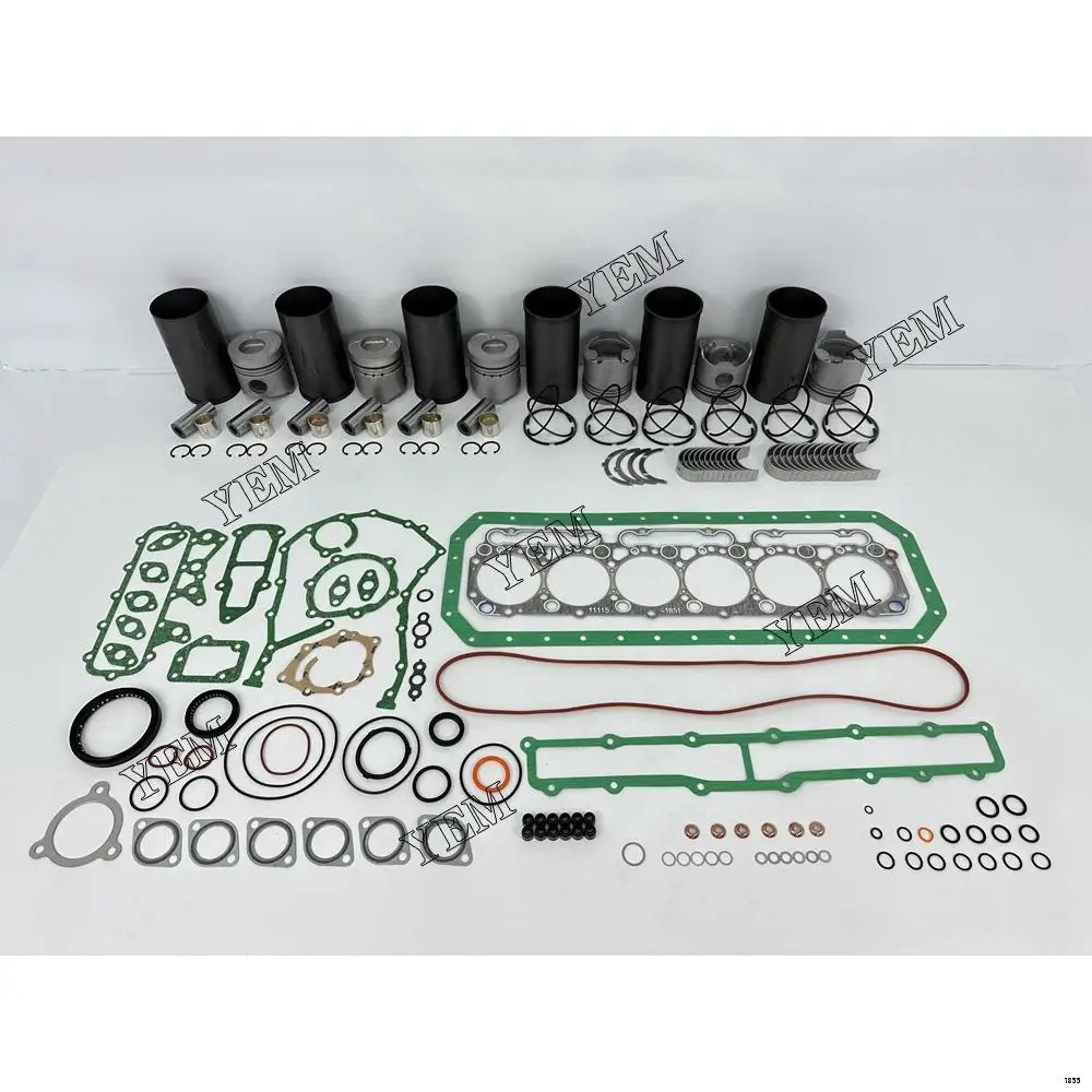 Engine Overhaul Kit With Piston Ring Liner Engine Bearing Head Gasket Set Fit for Hino W06D Machinery Diesel Engine