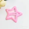 Clip estrella gota de aceite color 3.2cm rosa