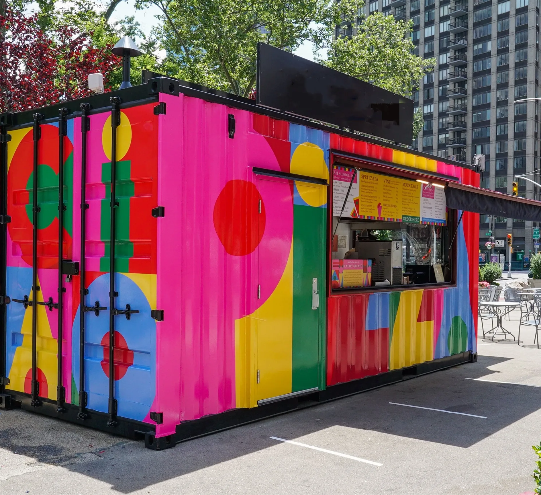 20ft/ 40ft Food Shipping Container Bar Restaurant 10ft Popup Shipping Kiosk Design Pop Up Shop
