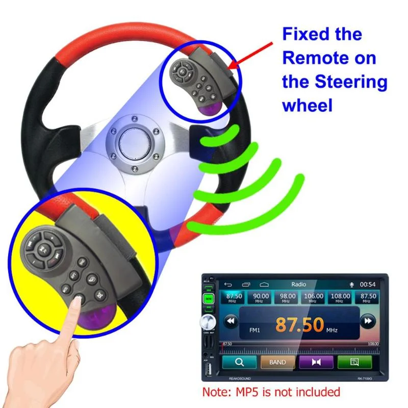 Portable Car Steering Wheel Control MP5 Multimedia Player Car Radio Car Accessories Steering Wheel Multimedia Key Controller