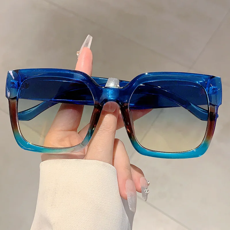 Dhgate Steampunk Square Sunglasses Stylish Rainbow Color Square