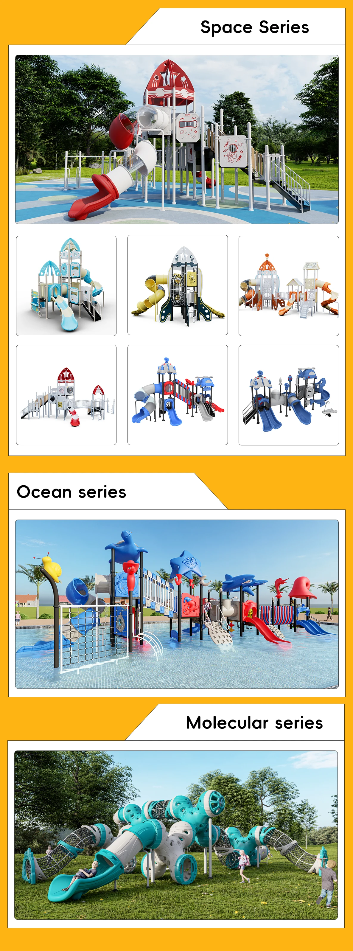 Feelkids ALITA-NC24007 Kids Outdoor Plastic Slide Eco-friendly Durable Amusement Equipment Multi-Play Cosmetic Playground supplier