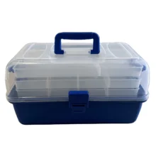 wholesale portable fishing gear 4 layers lure toolbox small fishing bait storage box with handle