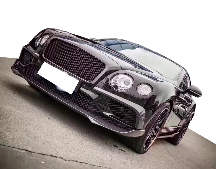 New High Quality Carbon Fiber Bumper Kit for Continental GT 2018 Clip-on Attachment Unpainted Good Fitment