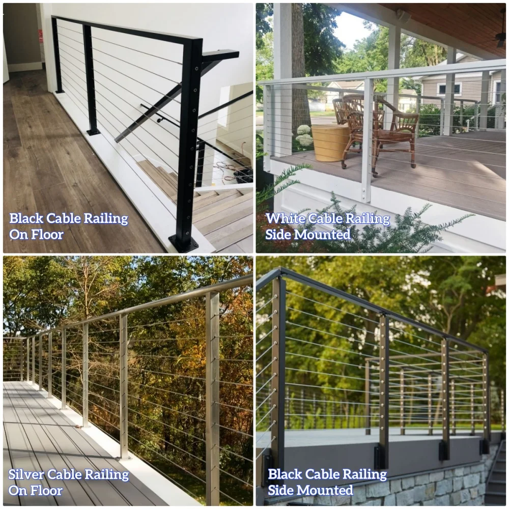 Wire Rope Railing In Plan Horizontal Cable Stair Railing Wire Cable Railing Deck Wire Balcony ...