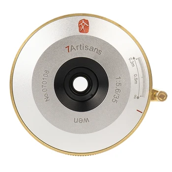 7 Artisans M35mm F5.6 Pancake Lens Full-Frame Format Manual Focus Ultra-Thin Camera Lens with Lei Ca M Mount detail image