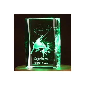personality trend engraved crystal cube customizable size Constellation Crystal Engravings .