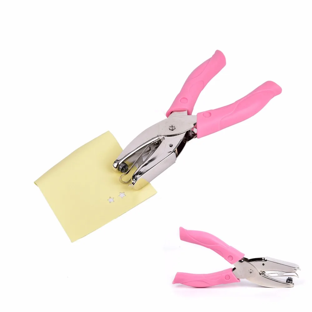 hand-held star shape hole puncher paper