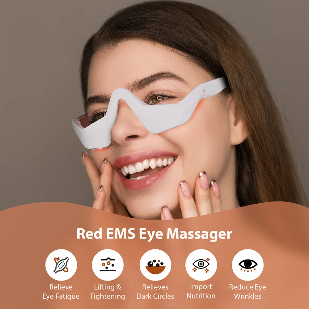 EMS Microcurrent Infrared Heated Eye Massager Vibration Lift Skin Remove Wrinkle Dark Circle