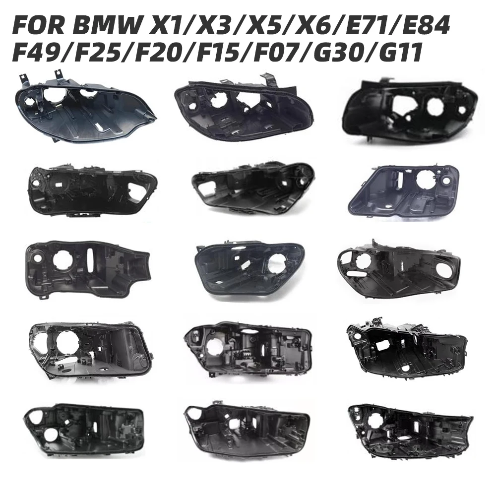 IEAA Car Headlight Housing Headlight Rear Base for BMW 1 3 5 7 Series X1 X2 X3 X5 X6 X7 GT Headlamp Back Shell Rear Shell