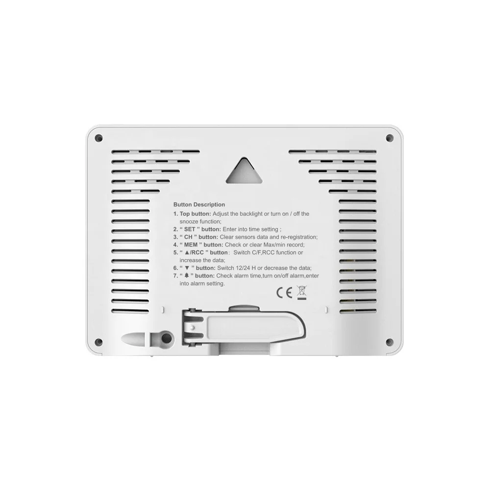 BALDR B0359 Radio Controlled Digital Color Forecast Weather Forecast Station Indoor Outdoor Sensors Weather Station Wireless