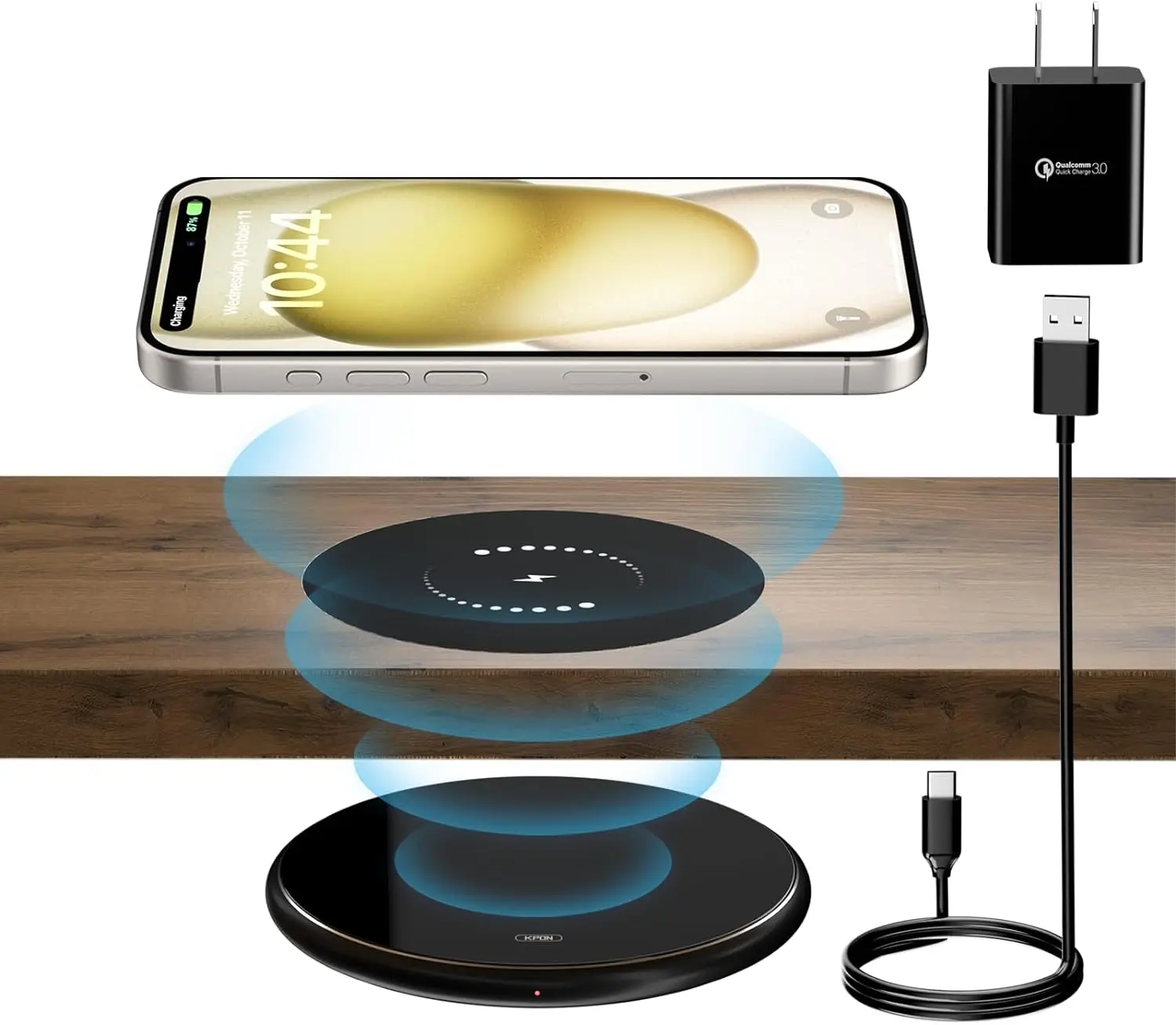 Phone Charger Pad Long Distance Invisible Wireless Charger 30mm - Main Image