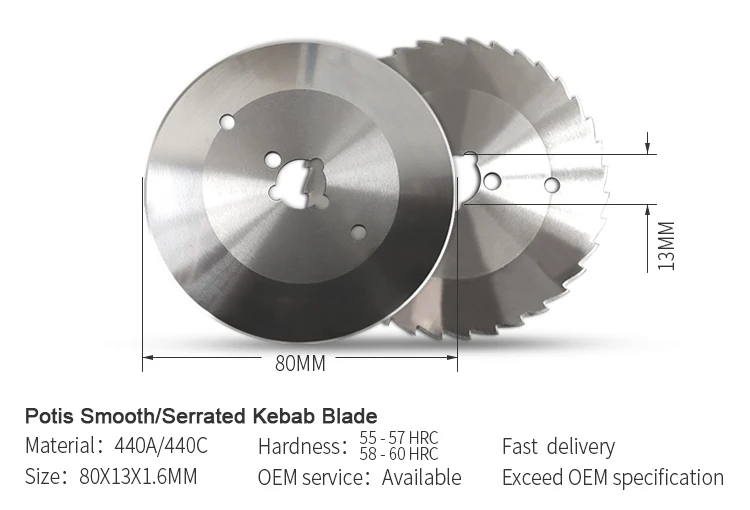 Coltello elettrico per kebab - 8000 giri/min - Royal Catering - Lama 80 mm