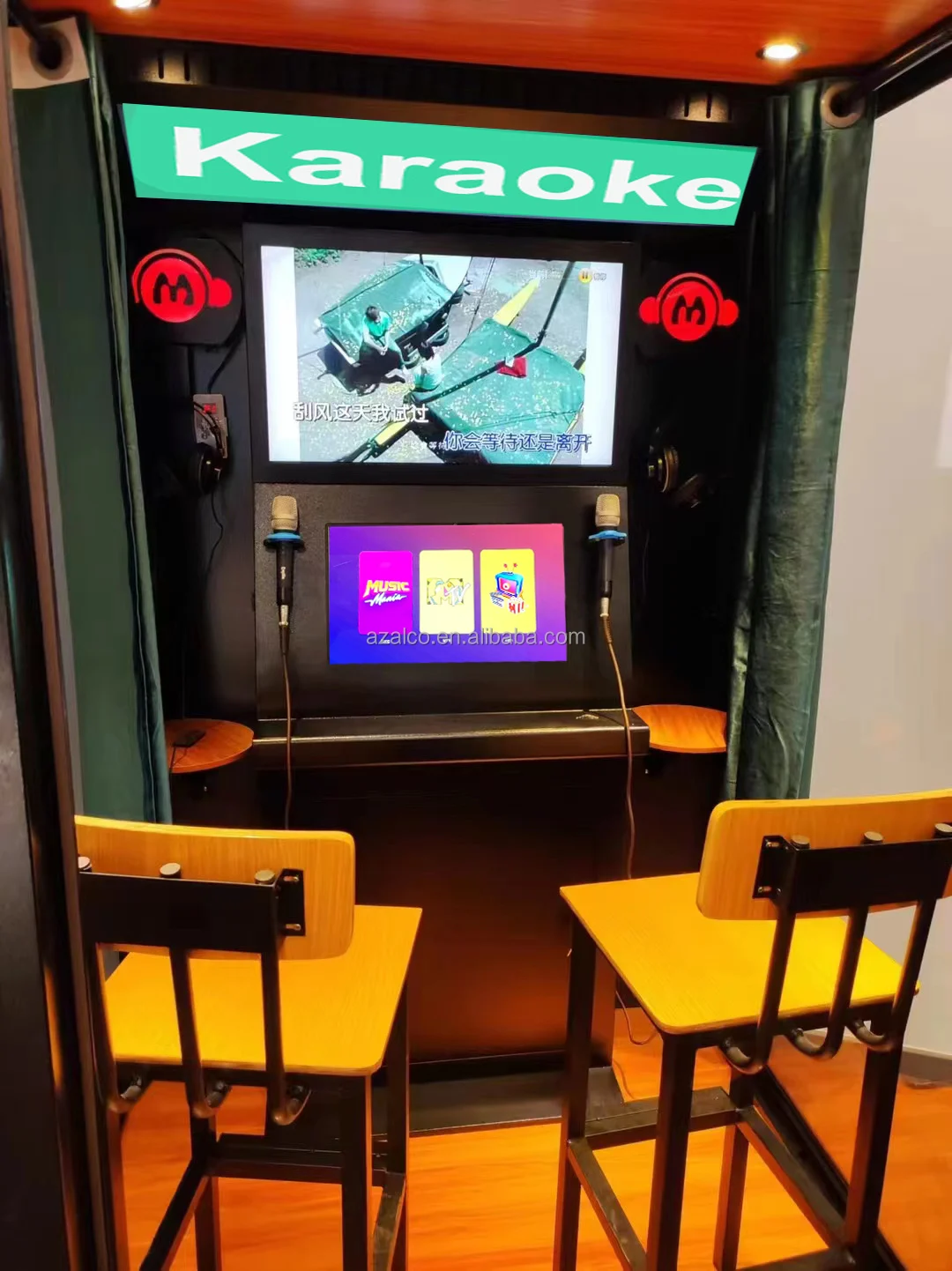 셀프 서비스 무인 Ktv 부스 미니 노래방 음악 쇼 노래 방음 노래 방 노래 방 오프라인 동전 노래방 시스템