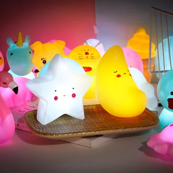 Novelty Cute Led Night Lamp Bedroom Decorations Night Light Christmas Holiday Gifts
