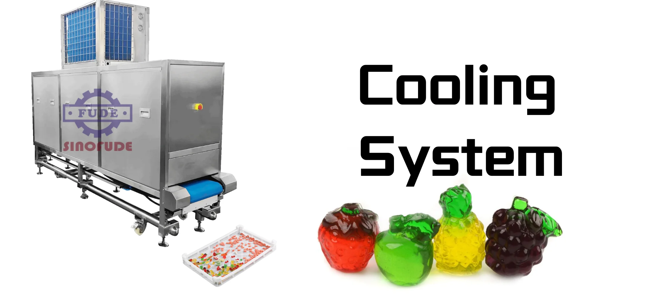 Plc Controlled Simple Maintenance Gummy Bear Candy Forming Machine