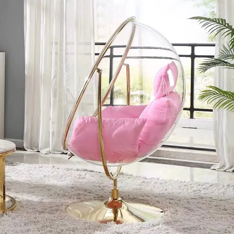 2022 Hot Sale Swing Chair for Bedroom Bubble Acrylic Chair