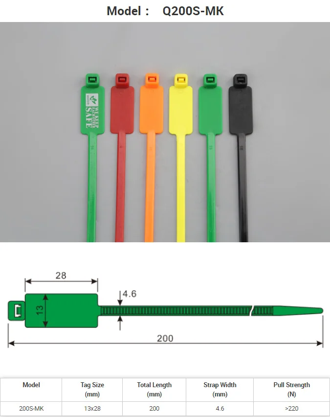 Customize Multicolor Nylon Cable Ties with Tags – Ideal for Wire ...