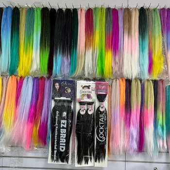 Free Sample 1x 2x 3x 4x Pre Stretched Braiding Hair,Private Label Oem ...