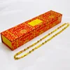 Collana con ciondolo a forma di riso dorato con scatola