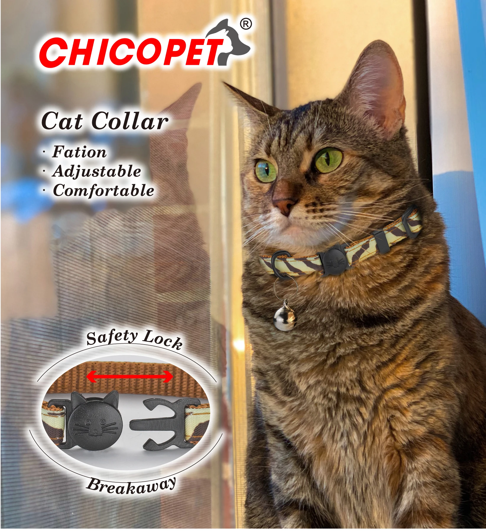 Luxury Pets Adjustable Cheap Japanese Style Custom Anti Strangulation Safety Buckle Snakeskin Grey Collar Plain Cat With Flower