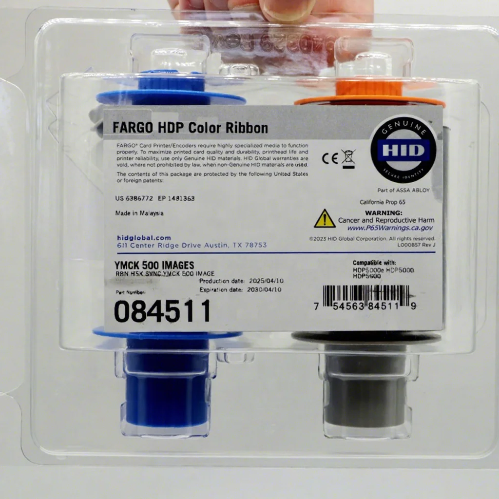 HID Fargo HDP5600 YMCKO Full Color Card Printer Ribbon 84511